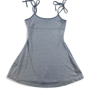 Cider Blue Gingham Babydoll Dress - Women's Medium Cottagecore